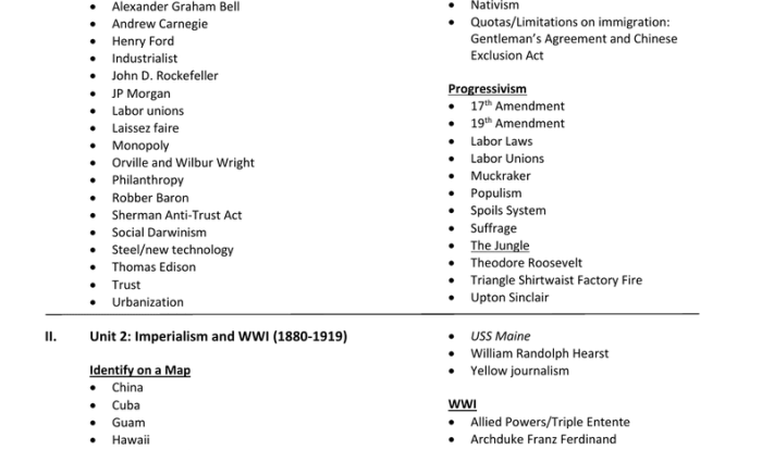 Us history eoc study guide