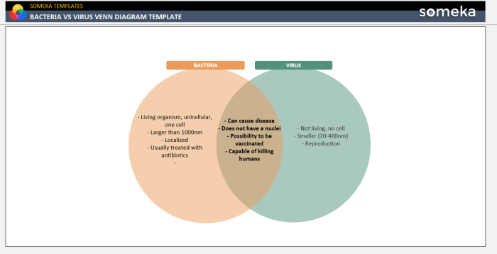 Virus bacteria venn viruses outline general biology inquiry