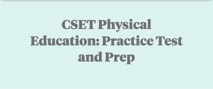 Cst physical education practice test